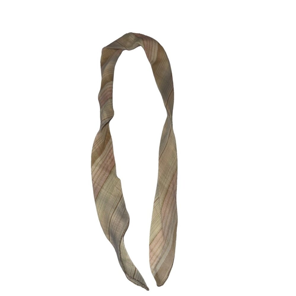 Vtg 1970 s Cathy Thousand 1000 Oaks California Narrow Neck Tie Head Scarf Ascot